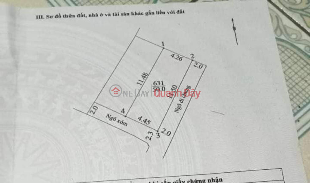 Land 50m2, tk2, only 9xx million, Chuc Ly, Ngoc Hoa, Chuong My, Hanoi. Sales Listings