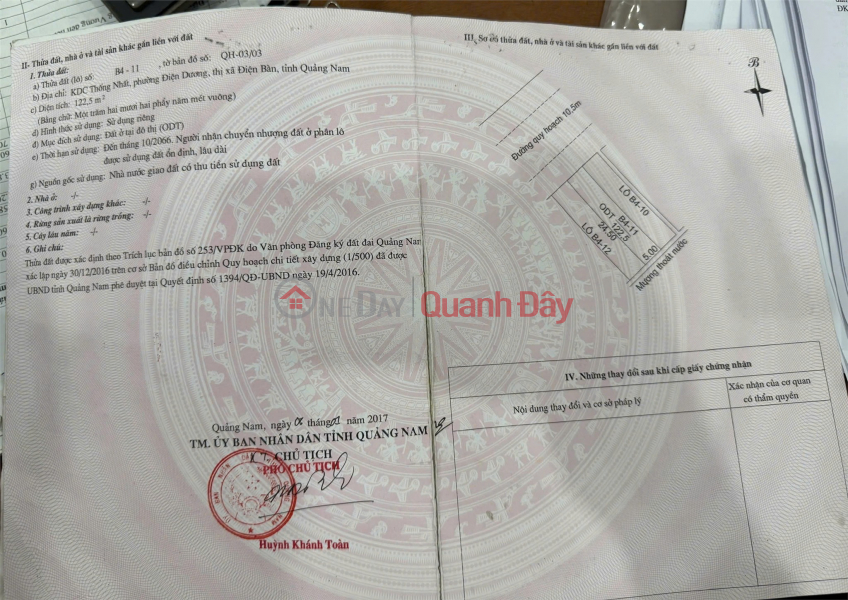 ĐẤT ĐẸP – GIÁ TỐT – CHÍNH CHỦ CẦN BÁN Tại Coco River Garden, Phường Điện Dương, Huyện Điện Bàn Niêm yết bán