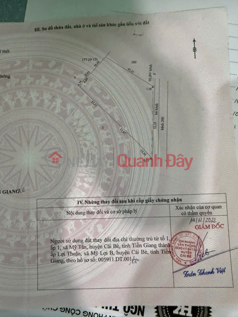 ĐẦU TƯ LÀ SINH LỜI - Cần Bán Đất Vườn Sầu Riêng GIÁ NGỘP - Xã Mỹ Lợi B, Cái Bè, Tiền Giang _0