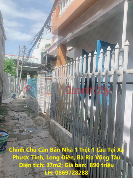 Chính Chủ Cần Bán Nhà 1 Trệt 1 Lầu Tại Xã Phước Tỉnh, Long Điền, Bà Rịa Vũng Tàu Niêm yết bán