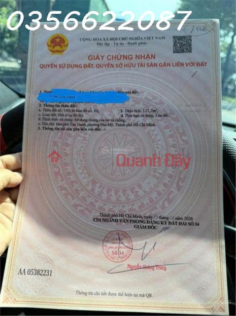 Chính chủ cần bán lô đất mặt iền siêu đẹp trục đường Phạm Văn Đồng, DT 123,2m2, giá đầu tư _0