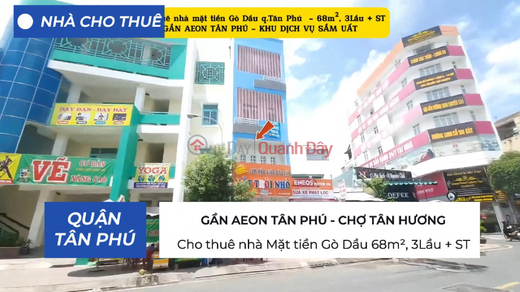 House for rent, Go Dau frontage, 68m², 3 floors - NEAR AEON TAN PHU Rental Listings