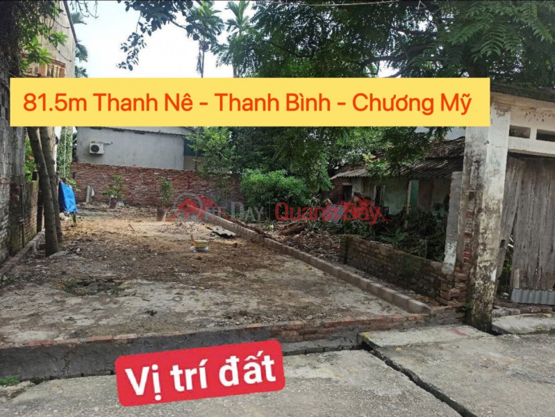 CHÍNH CHỦ CẦN BÁN LÔ ĐẤT 81,5M TẠI THANH BÌNH GIÁP KHU CÔNG NGHIỆP PHÚ NGHĨA-CHƯƠNG MỸ-HÀ NỘI Niêm yết bán