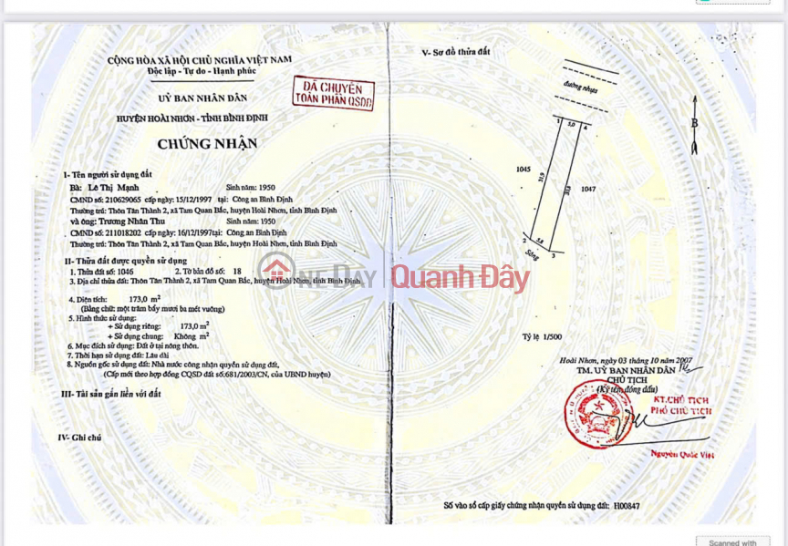 đ 4,1 tỷ BÁN ĐẤT + NHÀ MẶT TIỀN KINH DOANH – 171 NGUYỄN CHÍ THANH, TAM QUAN BẮC, HOÀI NHƠN, BÌNH ĐỊNH