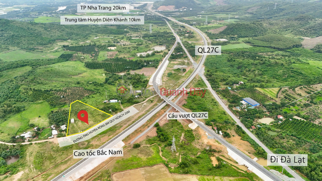 Liquidation price 40% lower than bank. Area 9532m2 residential area Dien Khanh. Asphalt road 8m wide, 20m wide. Contact 079.53.NamBan.530 Sales Listings