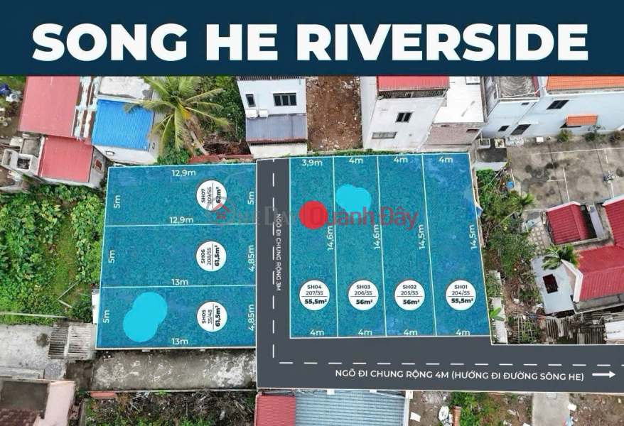 đ 1,2 tỷ, 1.2 tỷ - 55.5m2 lô góc phố Sông He Dương Kinh Zalo 0567222555