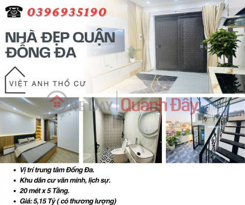 House for sale in Hao Nam Dong Da, District Center, Ba Gac Do Cua, 20mx5T, Price: 5.15 billion, Contact: 0396935190. _0