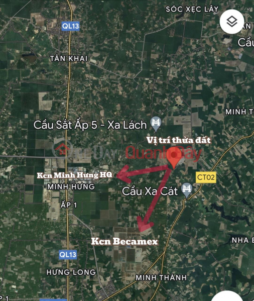 Beautiful Land - Good Price - Land Lot for Sale by Owner, Road No. 38 Kp5, Minh Thanh Ward, Chon Thanh Town, Binh Phuoc, Vietnam | Sales, ₫ 330 Million