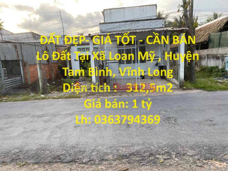BEAUTIFUL LAND - GOOD PRICE - FOR SALE Land Lot in Loan My Commune, Tam Binh District, Vinh Long Sales Listings