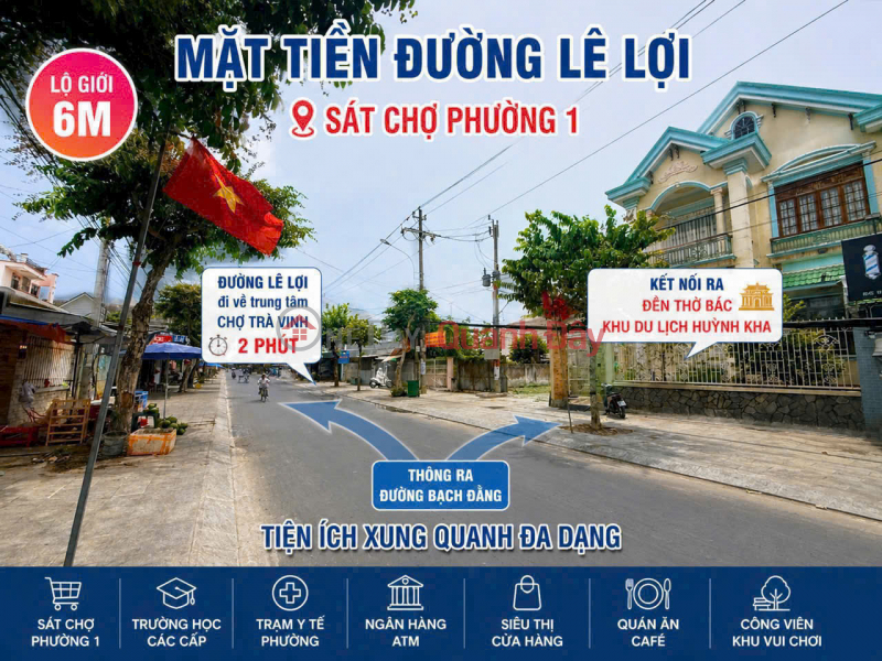 Đất nền trung tâm - Cạnh chợ Phường 1 - Vị trí đẹp tại Trà Vinh - Tiềm năng và đầu tư sinh lời cao Việt Nam Bán, đ 1,2 tỷ