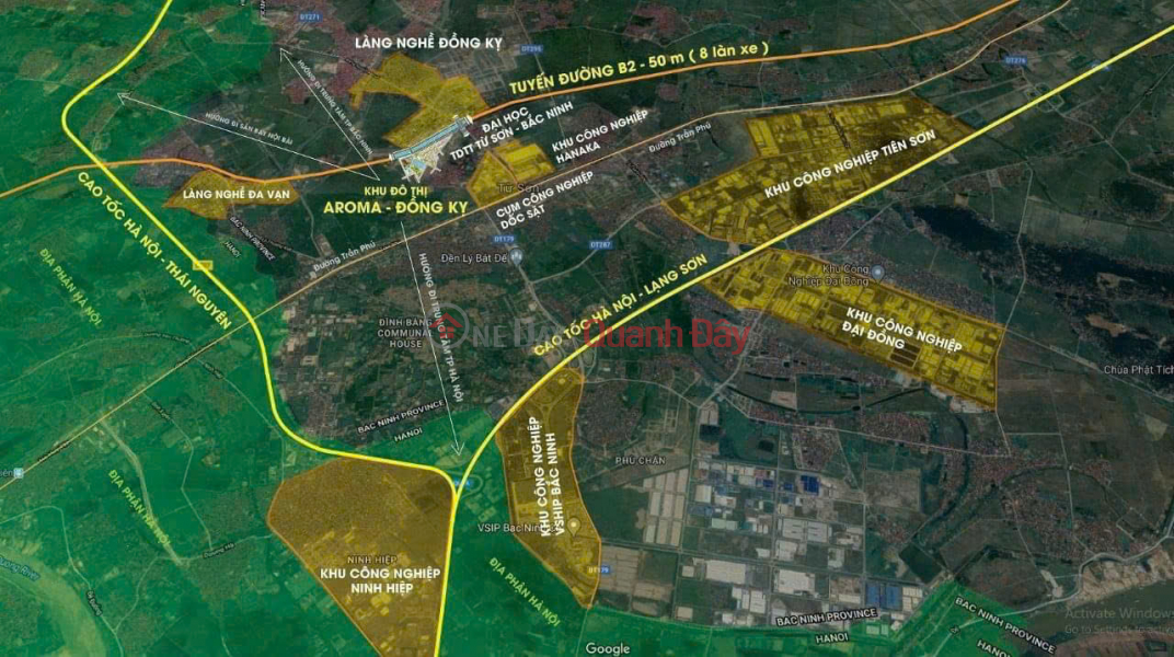 LAND - AROMA TRANG HA URBAN AREA - TU SON CENTER - BAC NINH - PRICE ONLY 2xx BILLION\\/LOT Sales Listings