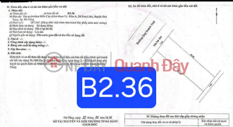 Bán đất đường 7,5m - Dự án Golden hills city _0