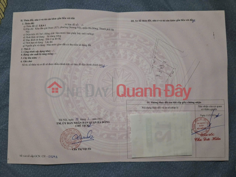 LÔ ĐẤT VỊ TRÍ ĐẸP – ĐẦU TƯ LÀ SINH LỜI CHÍNH CHỦ cần bán nhanh lô đất tại quận Hà Đông, TP Hà Nội _0