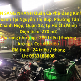 CẦN SANG NHANH Quán Cà Phê Đang Kinh Doanh Tại Quận 12 - TP HCM _0