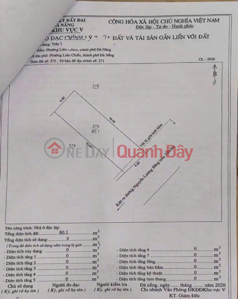 Property Search Vietnam | OneDay | Residential Sales Listings Selling a pair of land plots with frontage on alley 82 Nguyen Luong Bang, connecting to Hoang Thi Loan street.
