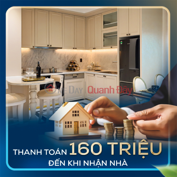 Căn hộ Dĩ An thanh toán chỉ 160tr đến khi nhận nhà. Lh CĐT Phú Đông 0906.536.736 Niêm yết bán