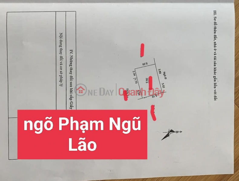 Selling a 1.5-storey house in Pham Ngu Lao lane Sales Listings