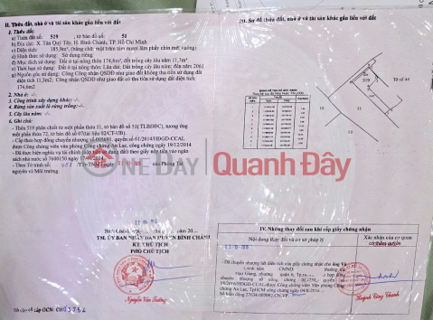 OWNER Needs to Sell Land in Good Location, House as Gift in Tan Quy Tay Commune, Binh Chanh, HCM _0