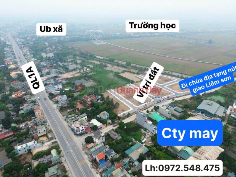Bán đất kinh doanh xã Thanh Hương-Thanh Liêm cạnh QL1A Niêm yết bán