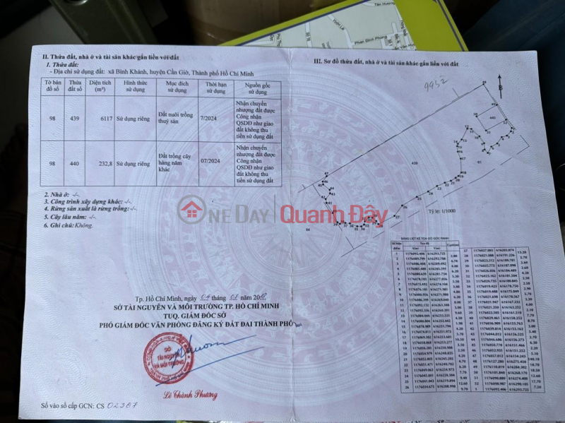 OWNER Needs to Sell a Lot of Land in a Prime Location in Binh Khanh Commune, Can Gio District, Ho Chi Minh City Sales Listings