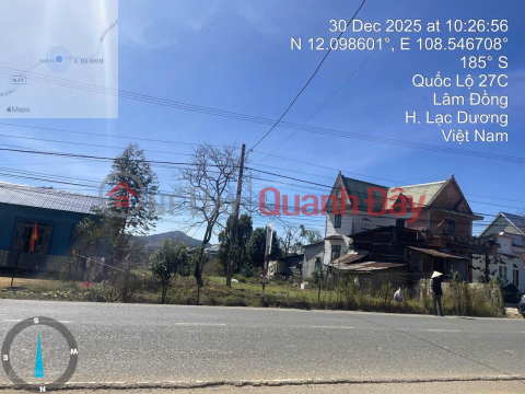 OWNER SELLING 1,869M2 LAND WITH WIDE REAR AREA, RESIDENTIAL LAND TITLE, FULL AMENITIES, FRONTAGE ON NATIONAL HIGHWAY 27C - LAC DUONG _0