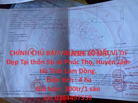CHÍNH CHỦ BÁN NHANH LÔ ĐẤT Vị Trí Đẹp Tại Huyện Lâm Hà Tỉnh Lâm Đồng _0
