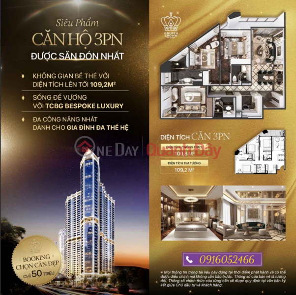 đ 2.8 Billion | LIVING LUXURY - LIVING LUXURY at Golden Crown Hai Phong