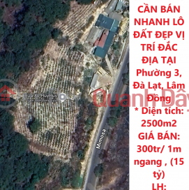 OWNER NEEDS TO QUICKLY SELL A BEAUTIFUL LOT OF LAND IN A PRIME LOCATION IN WARD 3, DA LAT, Lam Dong _0