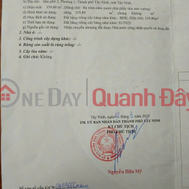 HOT HOT – OWNER NEEDS TO SELL LAND IN A PRIME LOCATION at Quarter 2, Ward 1 (formerly),Tay Ninh City, Tay Ninh Province _0