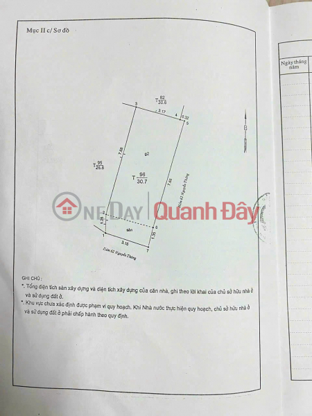 Property Search Vietnam | OneDay | Residential, Sales Listings, 62\\/12 Nguyen Thong street, district 3, alley 3m 1 ground floor 1 floor 3.95 billion VND