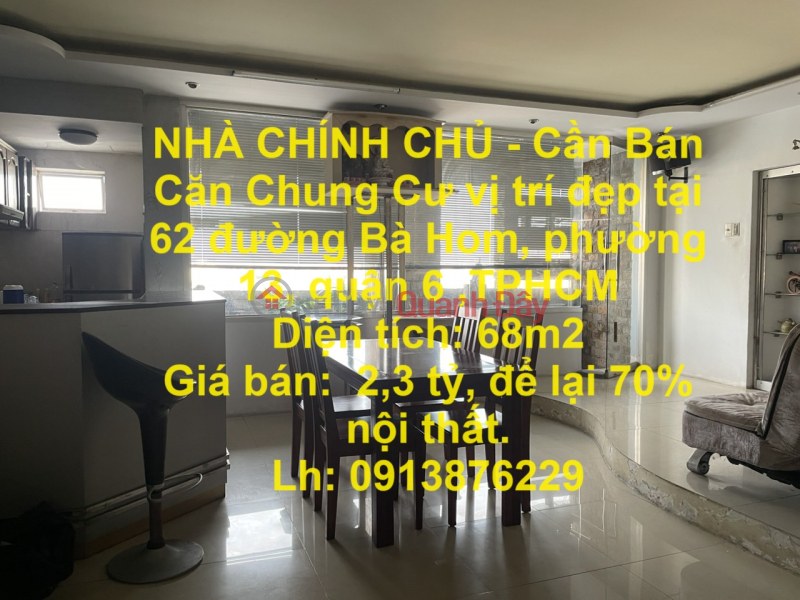 MAIN HOUSE - For Sale Apartment, beautiful location in Ward 13, District 6, HCMC Sales Listings