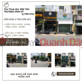 Cho thuê nhà Mặt Tiền Trương Vĩnh Ký 78m2, 1 Lửng, 17 triệu _0