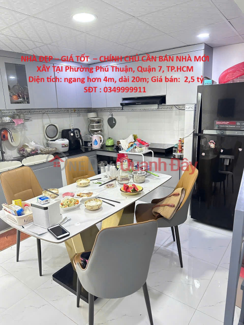 NHÀ ĐẸP – GIÁ TỐT – CHÍNH CHỦ CẦN BÁN NHÀ MỚI XÂY TẠI Phường Phú Thuận, Quận 7, TP.HCM _0