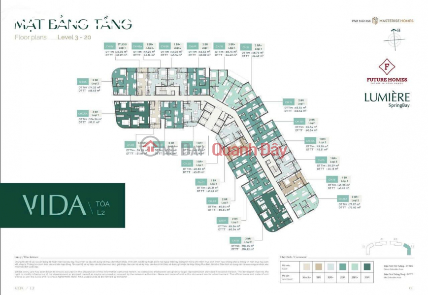 Property Search Vietnam | OneDay | Nhà ở Niêm yết bán Bán căn hộ 2PN view đẹp tại Lumiere SpringBay, 4,875 tỷ, 65m2. LH: 0342 222 895