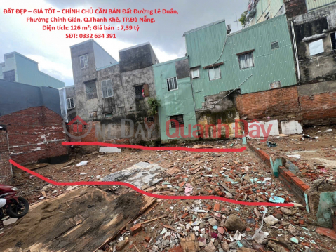 PRIME LAND – GOOD PRICE – OWNER SELLING Land on Le Duan Street, Chinh Gian Ward, Thanh Khe District, Da Nang City. _0