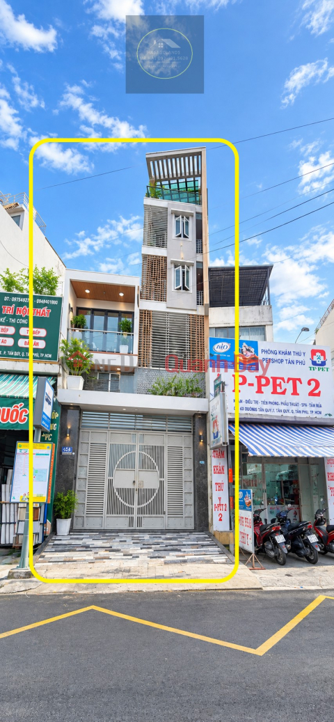 Whole building for rent on Tan Ky Tan Quy street, 128m², 7 floors - near AEON Mall, next to a school. _0