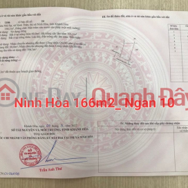 Bán đất Ninh Thân-Ninh Hòa DT 166M2 có sẵn thổ cư giá chỉ hơn 3tr/m2-Lh 0906 359 868 _0