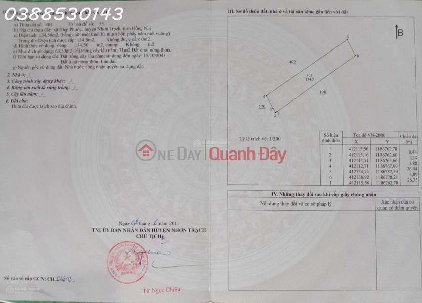 đ 3,25 tỷ Bán nhà riêng chính chủ 135m2 tại Nhơn Trach, Đồng Nai, ngay thị trấn Hiệp Phước