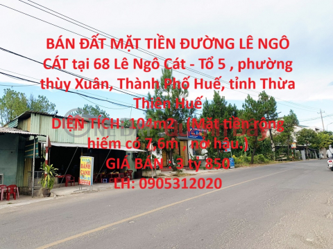 FOR SALE LAND FOR LE NGO CAT Street in Hue City, Thua Thien Hue Province _0