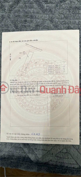 PRIME LAND – GREAT PRICE – OWNER SELLING 2 plots along the scenic beach square, Sam Son, Thanh Hoa Sales Listings