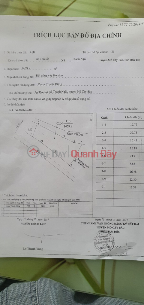 CHÍNH CHỦ CẦN BÁN NHANH Lô Đất Vị Trí Đẹp Tại Mỏ Cày Bắc, Bến Tre _0