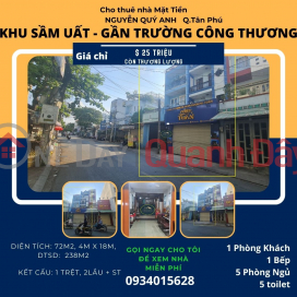 Cho thuê nhà mặt tiền Nguyễn Quý Anh 72m2, 2LẦU + ST, 25Triệu _0