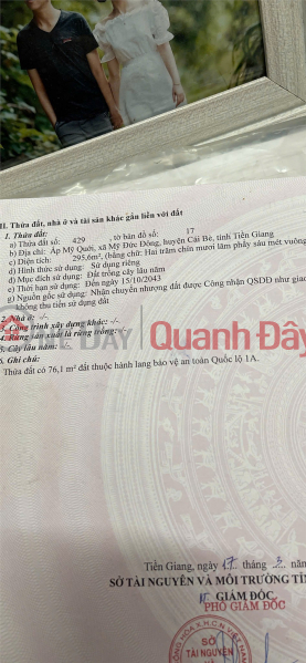 NHÀ ĐẸP – GIÁ TỐT – CHÍNH CHỦ CẦN BÁN TẠI Đường Quốc lộ 1A, Xã Mỹ Đức Đông, Cái Bè, Tiền Giang Niêm yết bán