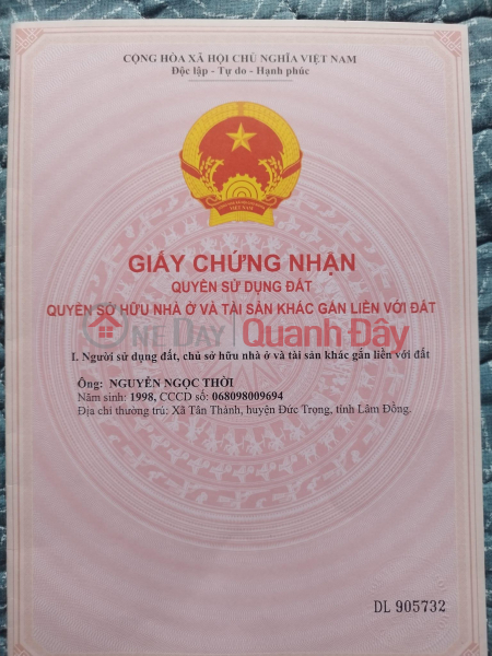 ĐẤT CHÍNH CHỦ - GIÁ TỐT - Cần Bán Nhanh Tại huyện Đức Trọng, tỉnh Lâm Đồng Việt Nam Bán, ₫ 2,7 tỷ