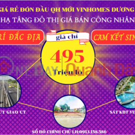 Cần bán lô đất trung tậm quận Dương Kinh Hải Phòng đường oto vào tân đất giá rẻ 495Tr/Lô. _0