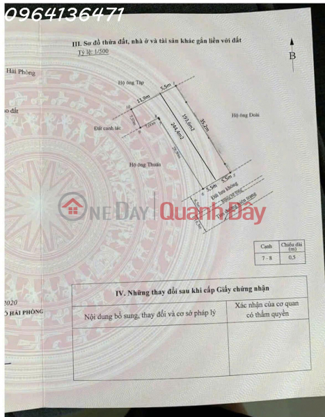 CC needs to sell a super nice plot of land on the front of Quy Kim street, Do Son, HP, area 193.6m2, investment price Sales Listings