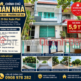 CẦN BÁN NHÀ PHỐ 2 TẦNG KHU H20, 29 Bùi Xuân Phái, P. Phước Hưng, TP.Bà Rịa, Tỉnh Bà Rịa – Vũng Tàu _0