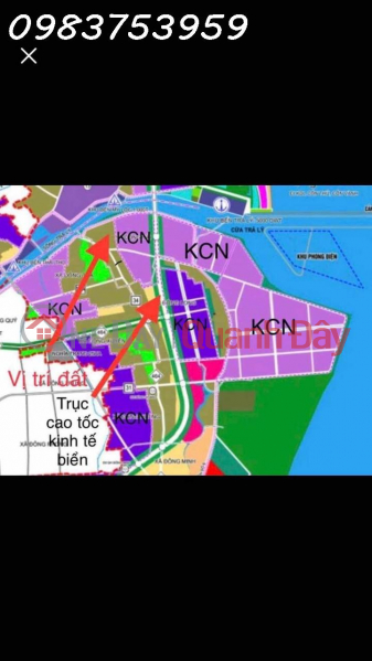 đ 850 Million | OWNER NEEDS TO SELL A PIECE OF LAND AT THE INTERSECTION OF TAN HAI VILLAGE, DONG TRA COMMUNE, TIEN HAI, THAI BINH