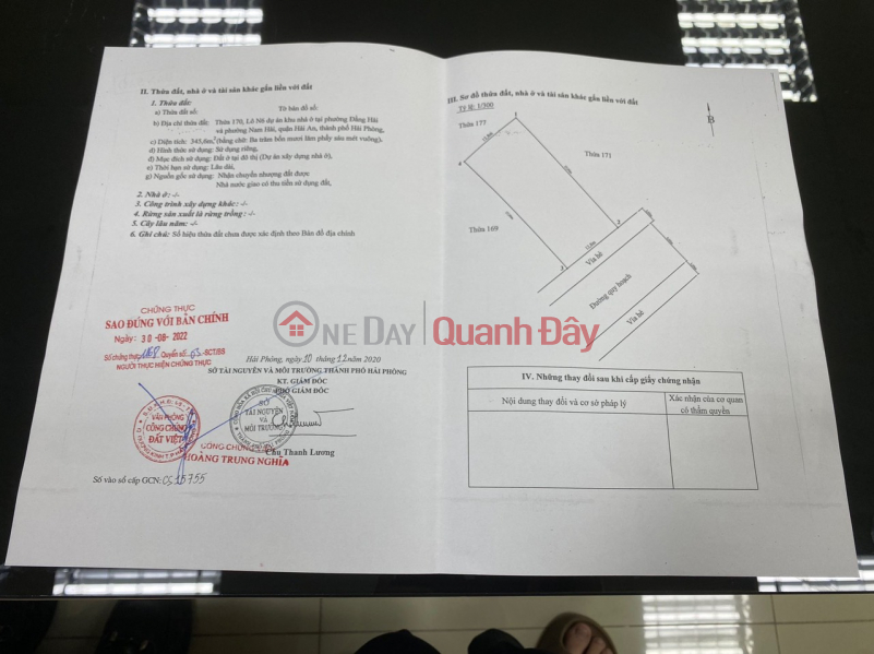 Property Search Vietnam | OneDay | Nhà ở | Niêm yết bán | Bán 2 lô biệt thự liền kề DT 691M TDC Đồng Bồ Hải An