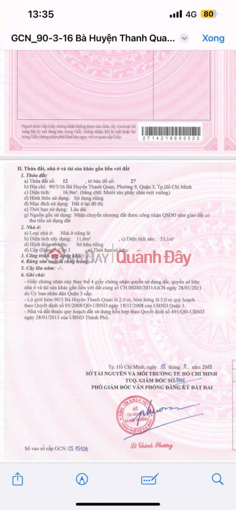 Bán nhà 88/79/9 Bà Huyện Thanh Quan F9 Q3 _0